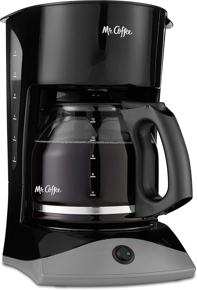 Mr. Coffee 12-Cup Black Coffee Maker with Carafe