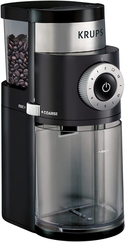 KRUPS Precision Burr Coffee Grinder – 12 Settings, 8oz Capacity