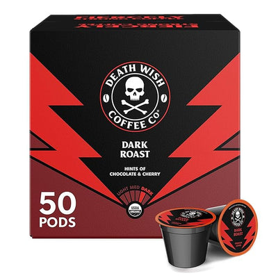 Death Wish Coffee – Dark Roast Pods 50-Pack