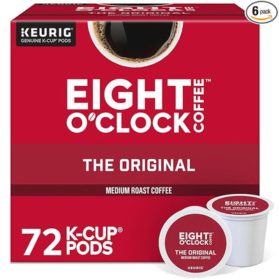 Eight O'Clock Coffee Original Medium Roast K-Cups – 72 Pods